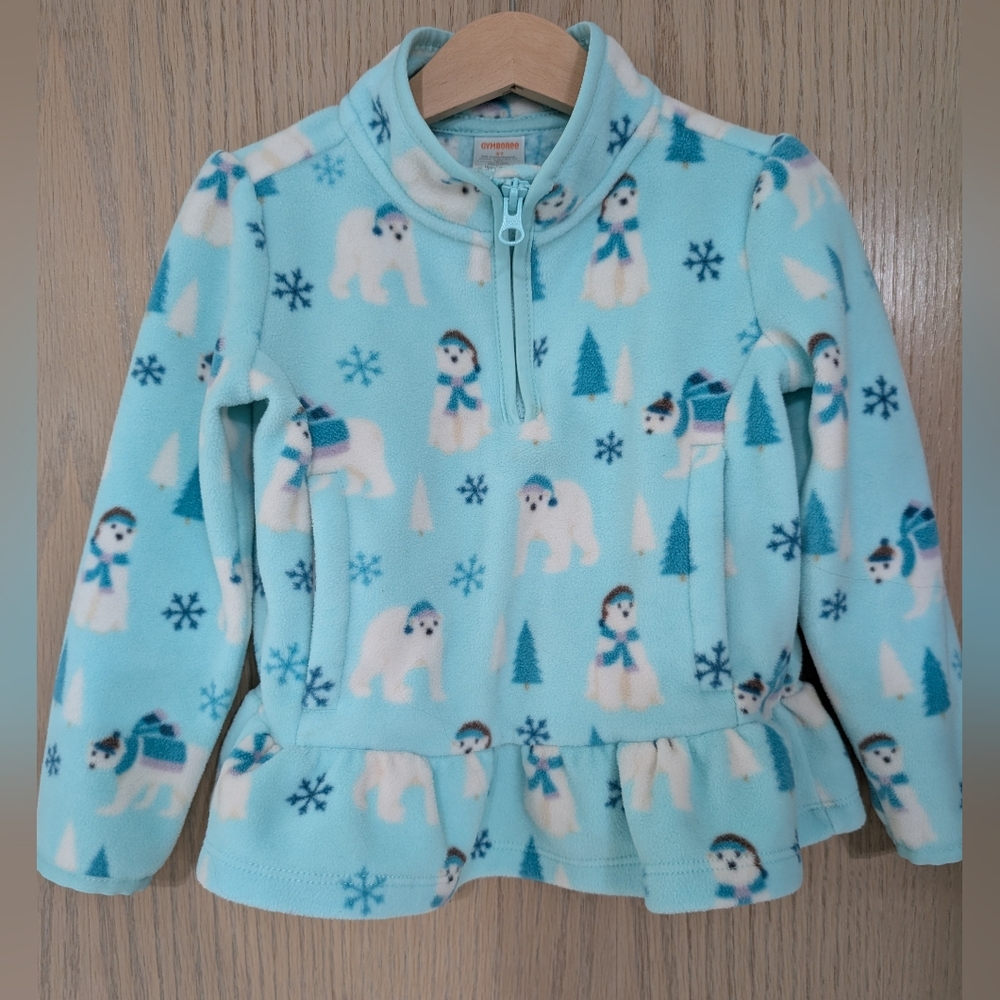 Gymboree Blue Polar Bear Fleece Pullover - 3T